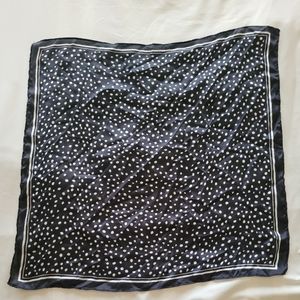 Silk navy bandana with white dots